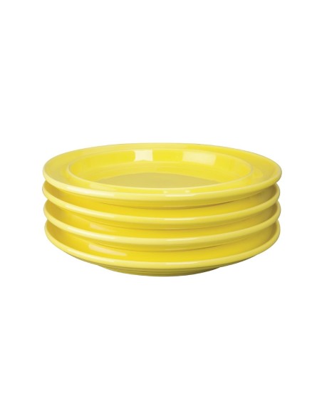 Assiettes Heritage Olympia jaunes 253 mm - lot de 4
