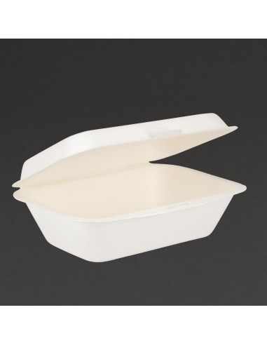 Barquettes à charnière compostables Fiesta 18,2 cm - Lot 250