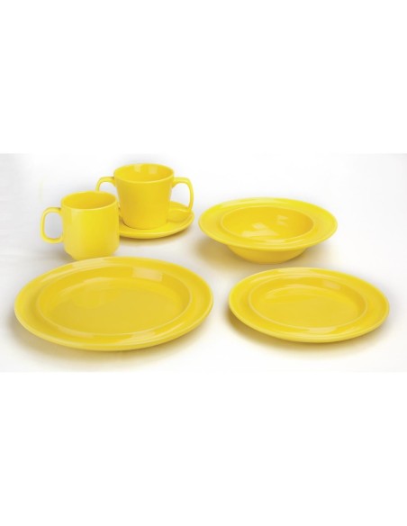 Assiettes Heritage Olympia jaunes 253 mm - lot de 4
