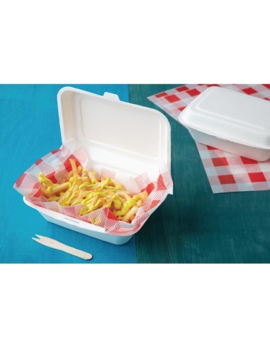 Barquettes à charnière compostables Fiesta 18,2 cm - Lot 250
