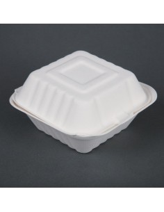 Boîtes à hamburger compostables Fiesta 152mm - Lot 500