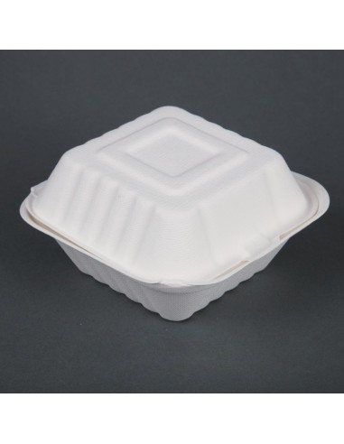 Boîtes à hamburger compostables Fiesta 152mm - Lot 500
