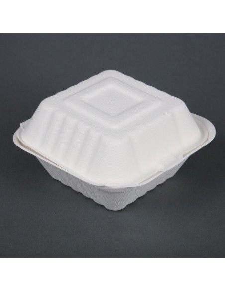 Boîtes à hamburger compostables Fiesta 152mm - Lot 500