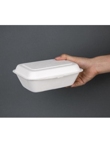 Barquettes à charnière compostables Fiesta 18,2 cm - Lot 250
