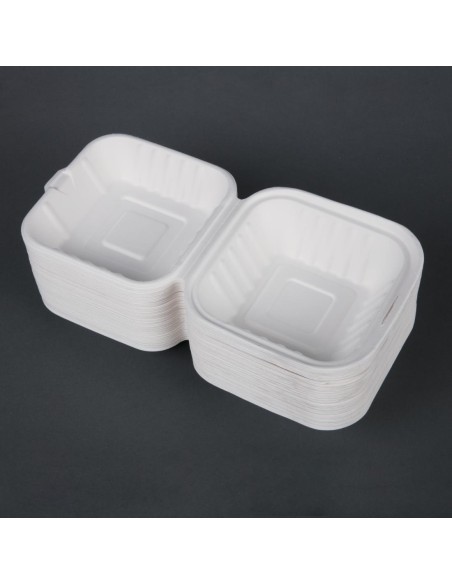 Boîtes à hamburger compostables Fiesta 152mm - Lot 500