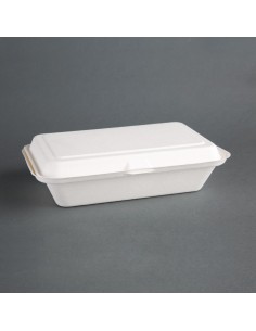 Barquettes à charnière compostables Fiesta 24,8 cm - Lot 250