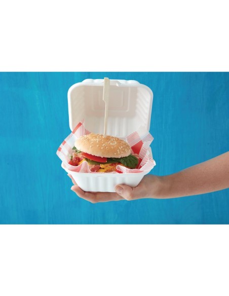 Boîtes à hamburger compostables Fiesta 152mm - Lot 500