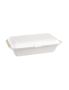 Barquettes à charnière compostables Fiesta 24,8 cm - Lot 250 2