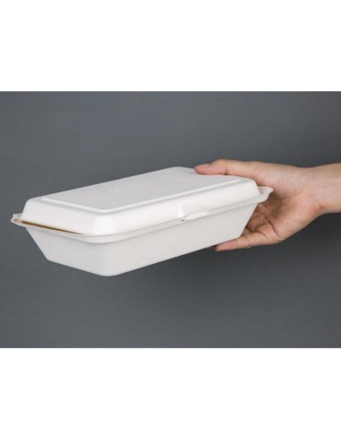 Barquettes à charnière compostables Fiesta 24,8 cm - Lot 250