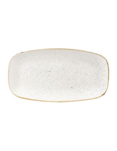 Assiettes oblongues Churchill Stonecast Barley White - Lot de 6