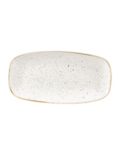 Assiettes oblongues Churchill Stonecast Barley White 153x298 mm - Lot de 12