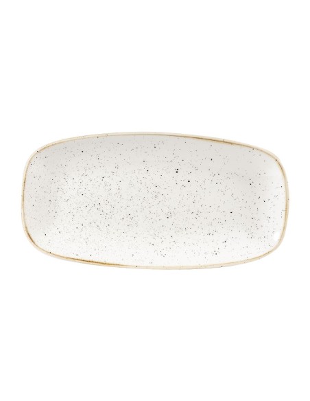 Assiettes oblongues Churchill Stonecast Barley White 153x298 mm - Lot de 12