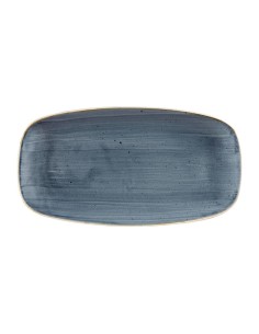 Assiettes oblongues Churchill Stonecast Blueberry - Lot de 12