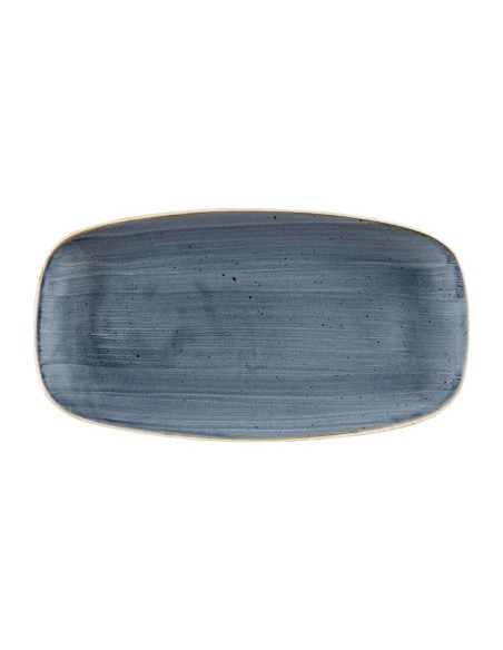 Assiettes oblongues Churchill Stonecast Blueberry - Lot de 12