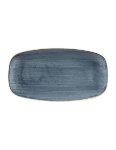 Assiettes oblongues Churchill Stonecast Blueberry 355x189 mm - Lot de 6
