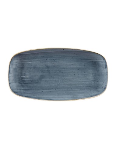 Assiettes oblongues Churchill Stonecast Blueberry 355x189 mm - Lot de 6