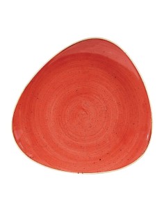 Assiettes triangulaires Churchill Stonecast Berry Red 265mm - Lot de 12