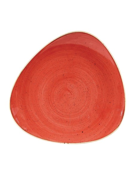Assiettes triangulaires Churchill Stonecast Berry Red 265mm - Lot de 12