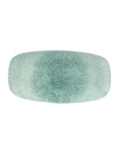 Assiettes oblongues Churchill Raku Vert jade - Lot de 12