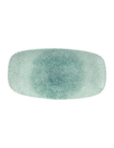 Assiettes oblongues Churchill Raku Vert jade - Lot de 12