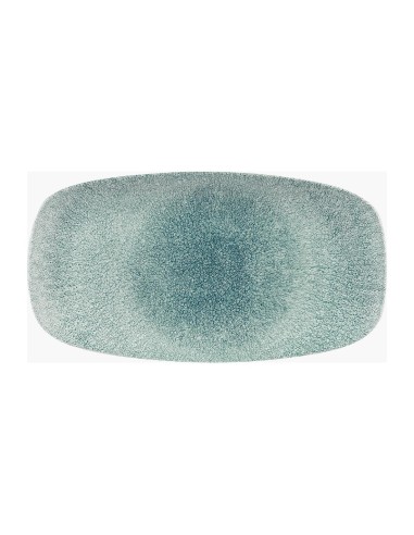 Assiettes oblongues Churchill Raku vert jade - lot de 6