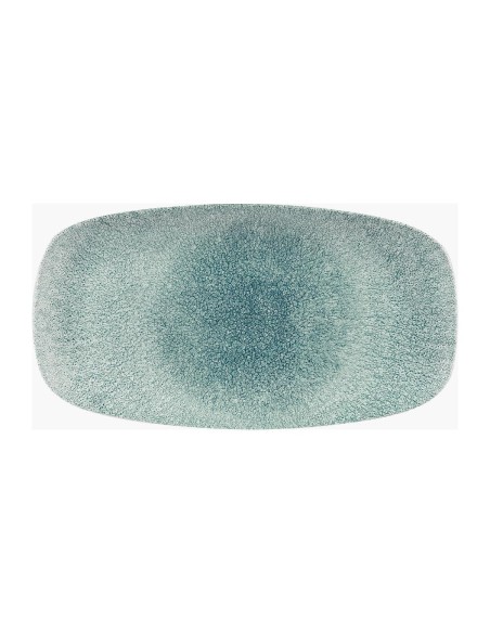 Assiettes oblongues Churchill Raku vert jade - lot de 6