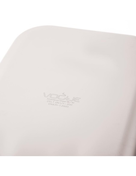 Bac inox 18/10 GN 1/1 Vogue 28L - robuste et polyvalent