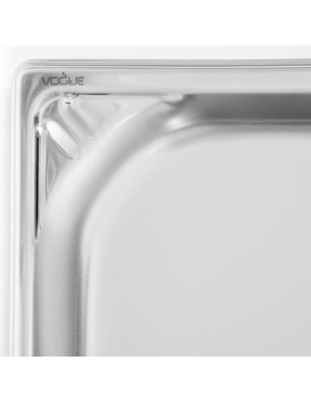 Bac inox 18/10 GN 1/1 Vogue 20mm - 3L