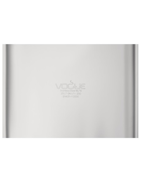Bac inox 18/10 GN 1/1 Vogue 28L - robuste et polyvalent