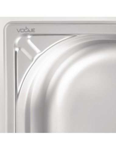 Bac inox Vogue GN 1/2 6,2L - 100mm - Professionnel