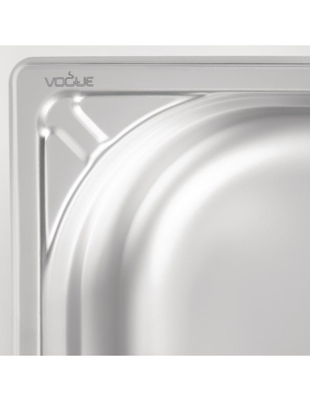 Bac inox Vogue GN 1/2 6,2L - 100mm - Professionnel
