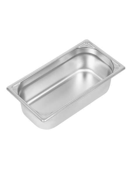 Bac inox 18/10 GN 1/3 Vogue 100mm - 3,7 L