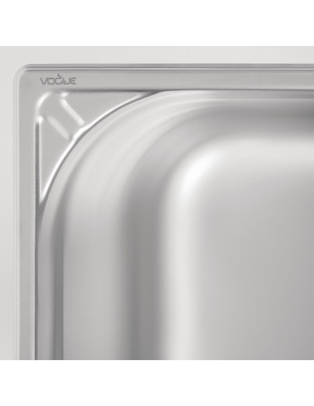 Bac inox Vogue GN 1/2 12L - 200mm - Professionnel
