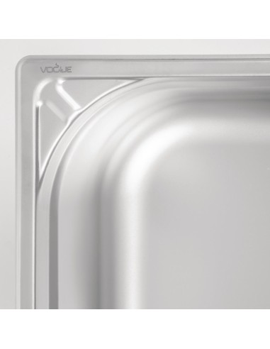 Bac inox 18/10 GN 1/2 Vogue 150 mm - 9 L