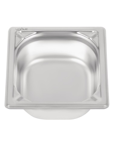 Bac inox Vogue GN 1/6 1L - 65 mm, compatible lave-vaisselle