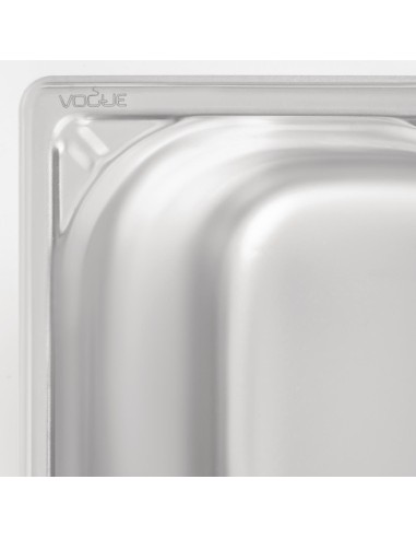 Bac inox Vogue GN 1/4 4L - 150mm, compatible lave-vaisselle