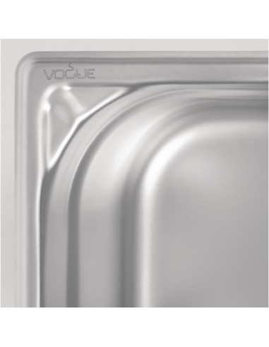 Bac inox Vogue GN 1/6 1,7L - 100mm - professionnel