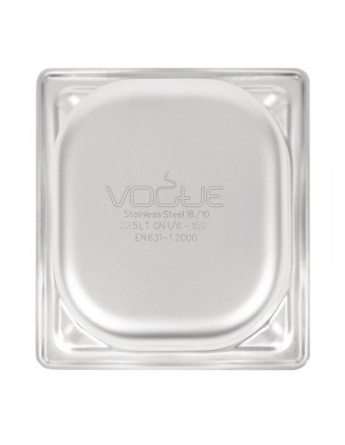 Bac inox Vogue GN 1/6 150mm - 2,2L