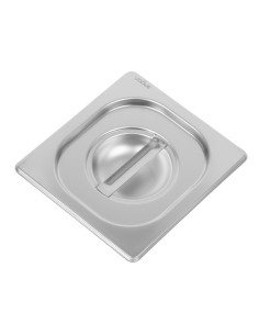 Couvercle inox Vogue GN 1/6 - 18/10, poignée, lave-vaisselle