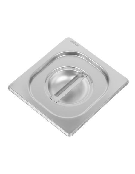 Couvercle inox Vogue GN 1/6 - 18/10, poignée, lave-vaisselle