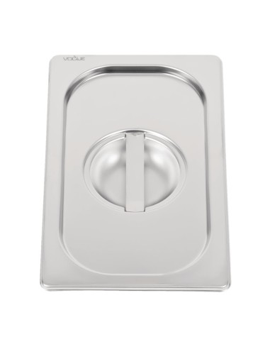 Couvercle inox Vogue GN 1/4 - Poignée, résistant et lavable