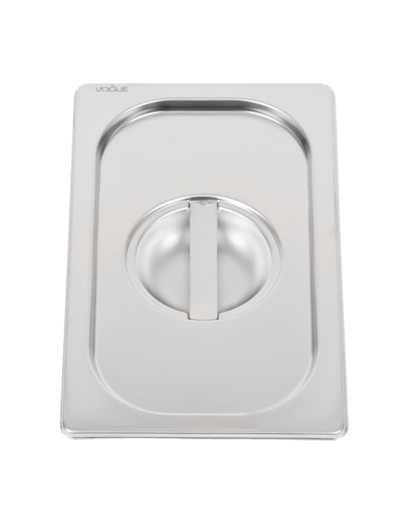 Couvercle inox Vogue GN 1/4 - Poignée, résistant et lavable