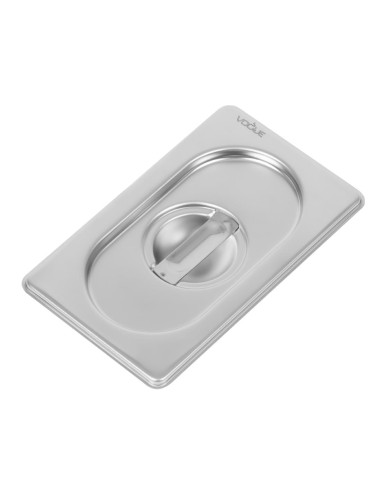 Couvercle inox 18/10 Vogue GN 1/9 - Argent