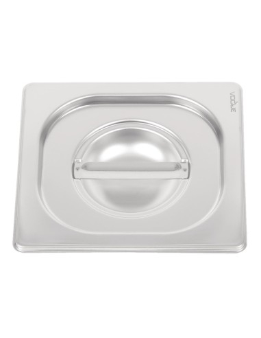 Couvercle inox Vogue GN 1/6 - 18/10, poignée, lave-vaisselle