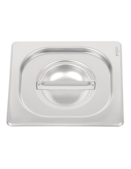 Couvercle inox Vogue GN 1/6 - 18/10, poignée, lave-vaisselle