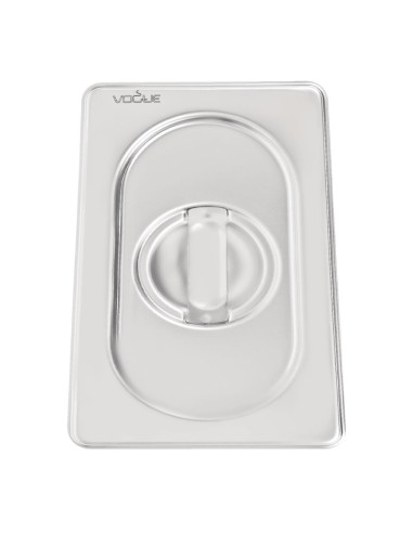 Couvercle inox 18/10 Vogue GN 1/9 - Argent