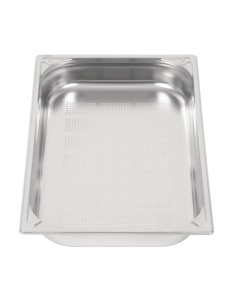 Bac inox 18/10 perforé GN 1/1 Vogue 65mm - 9L 2