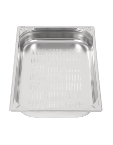 Bac inox 18/10 perforé GN 1/1 Vogue 65mm - 9L