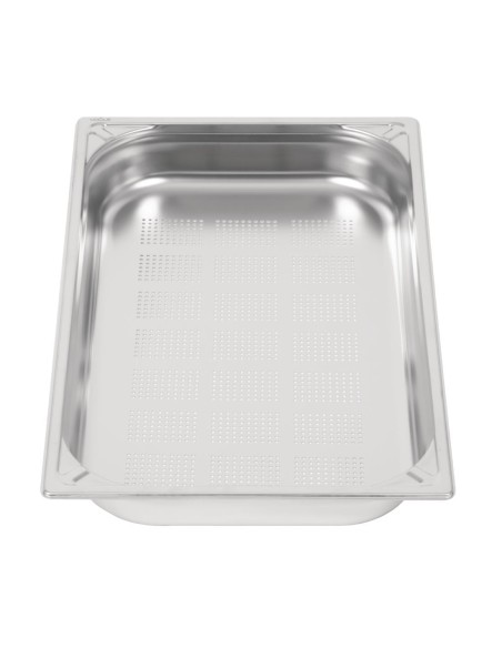 Bac inox 18/10 perforé GN 1/1 Vogue 65mm - 9L