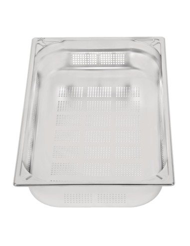 Bac inox perforé GN 1/1 Vogue 100mm - 13,5L